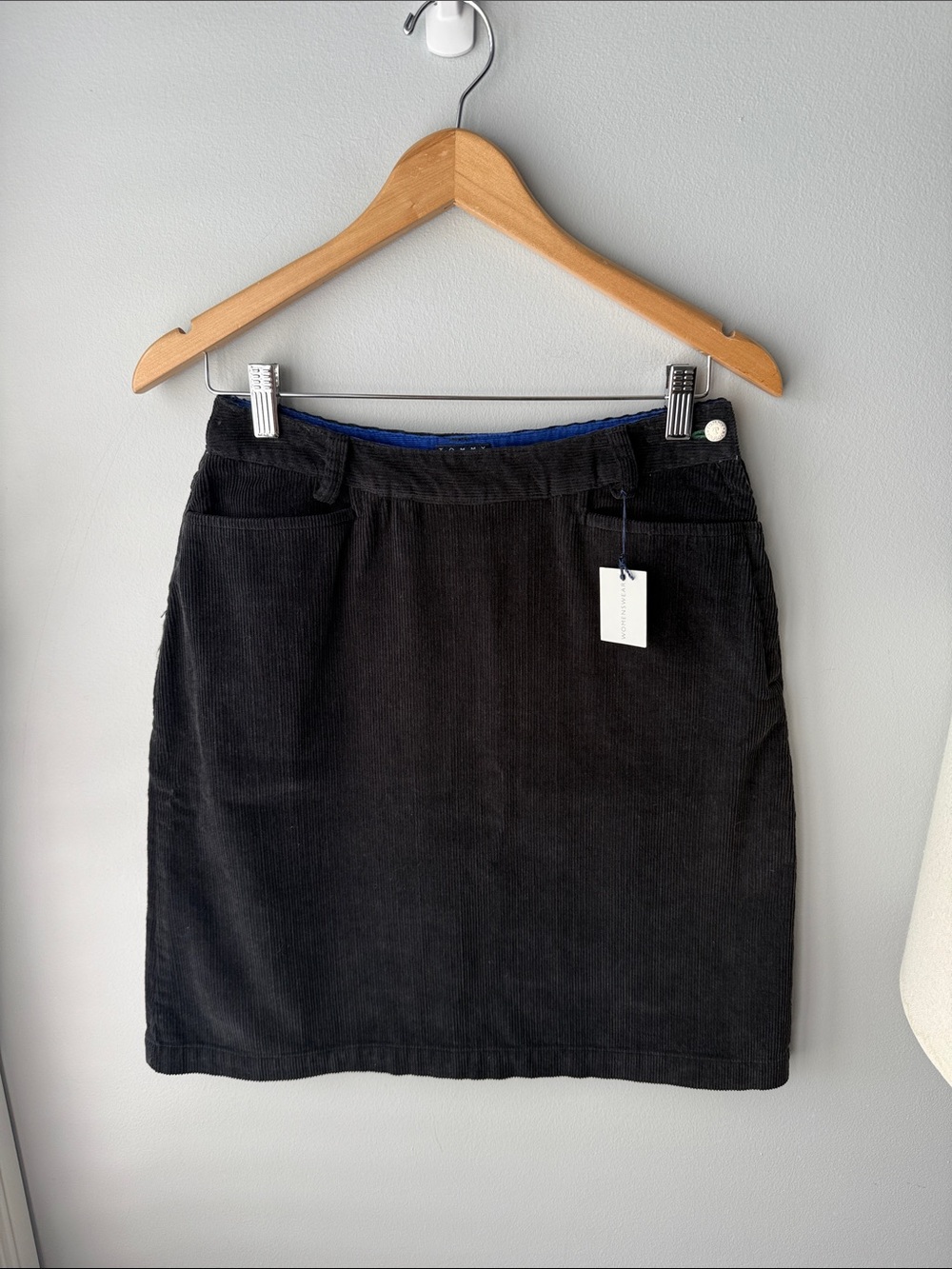 Tommy‎ Hilfiger Black Corduroy Skirt NWT
